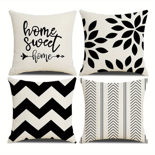 4Piece Square Zippered Cushion Covers