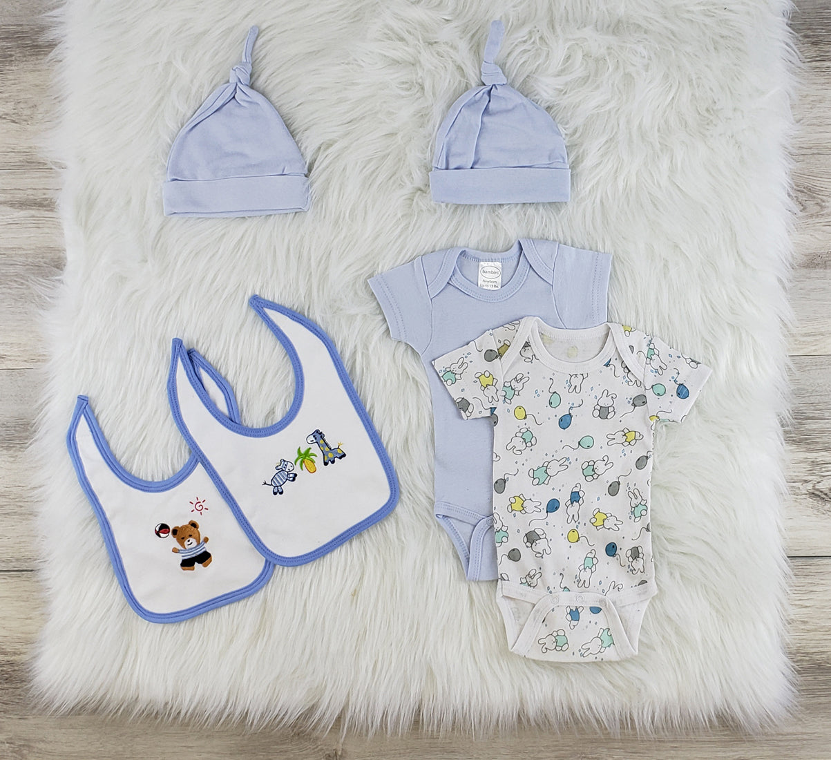 Bambini 6 Pc Layette Baby Clothes Set