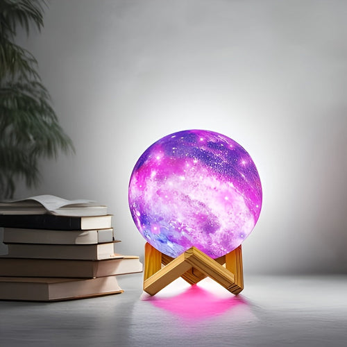 Upgraded Starry Moon Lamp Rechargeable MultiColor RemoteControlled