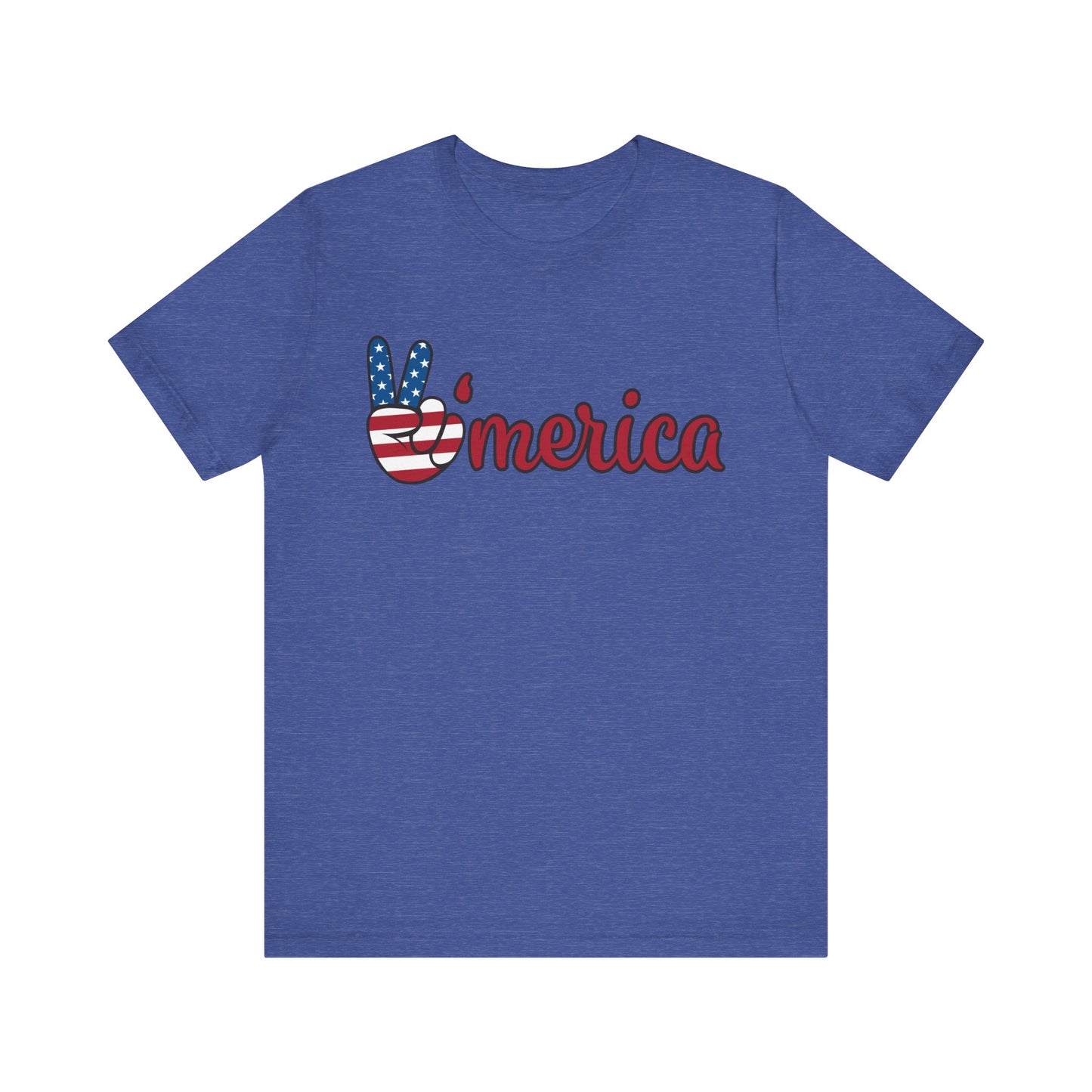 Peaceful America Tee - Unisex Jersey Short Sleeve Shirt for Patriotic Celebrations