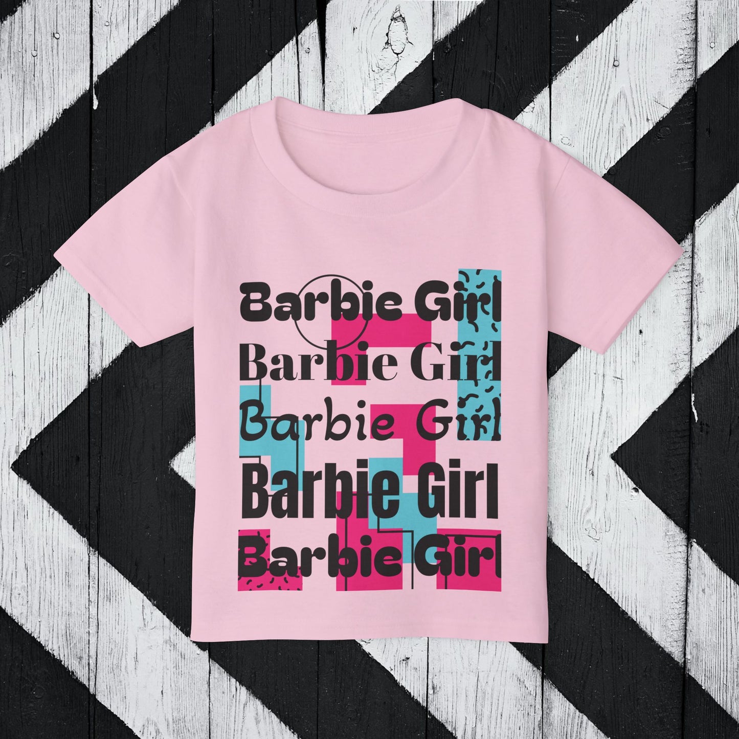 Trendy Barbie Girl Toddler T-Shirt | Colorful Playful Tee for Kids