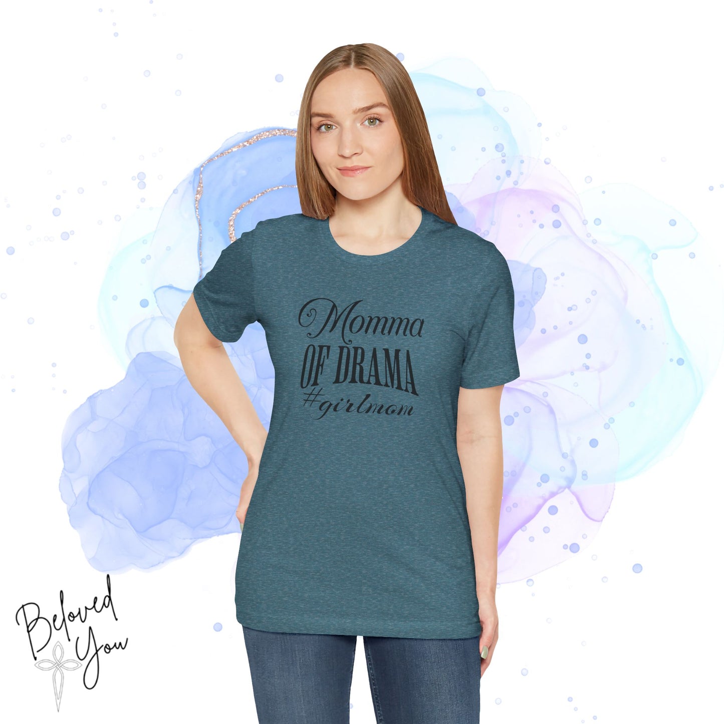 Momma of Drama #GirlMom Jersey Tee