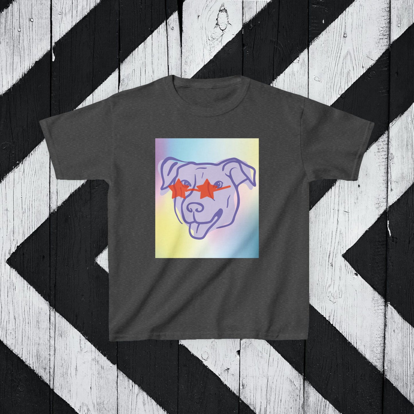 Colorful Dog Graphic Kids Tee - Fun Pet Lover Shirt