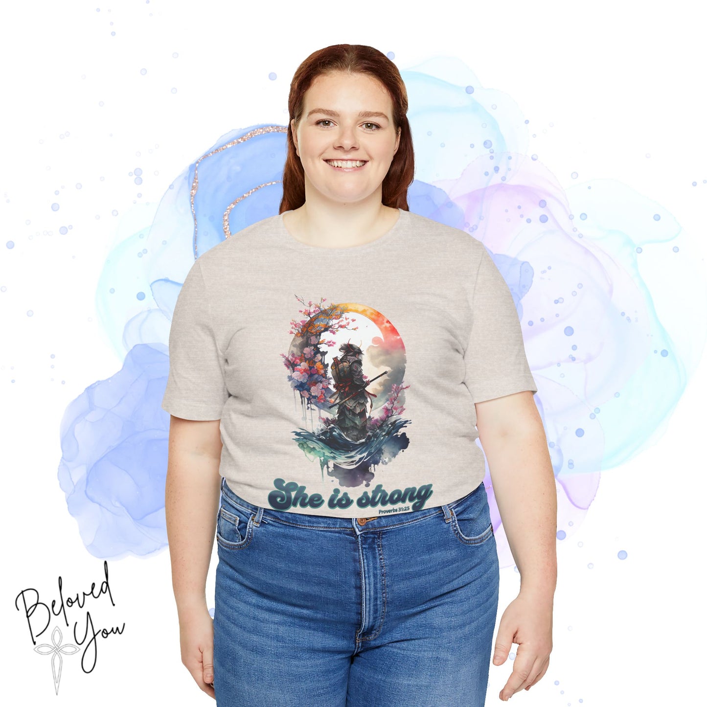 She Is Strong Proverbs 31:25 Short Sleeve T-shirt
