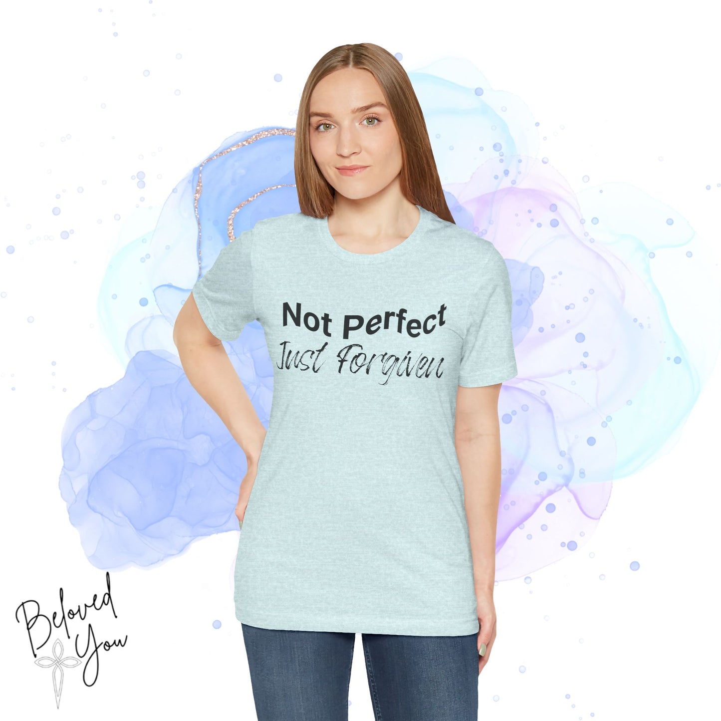 'Not Perfect Just Forgiven' Short Sleeve Tee - Inspirational Casual T-Shirt for Everyday Wear