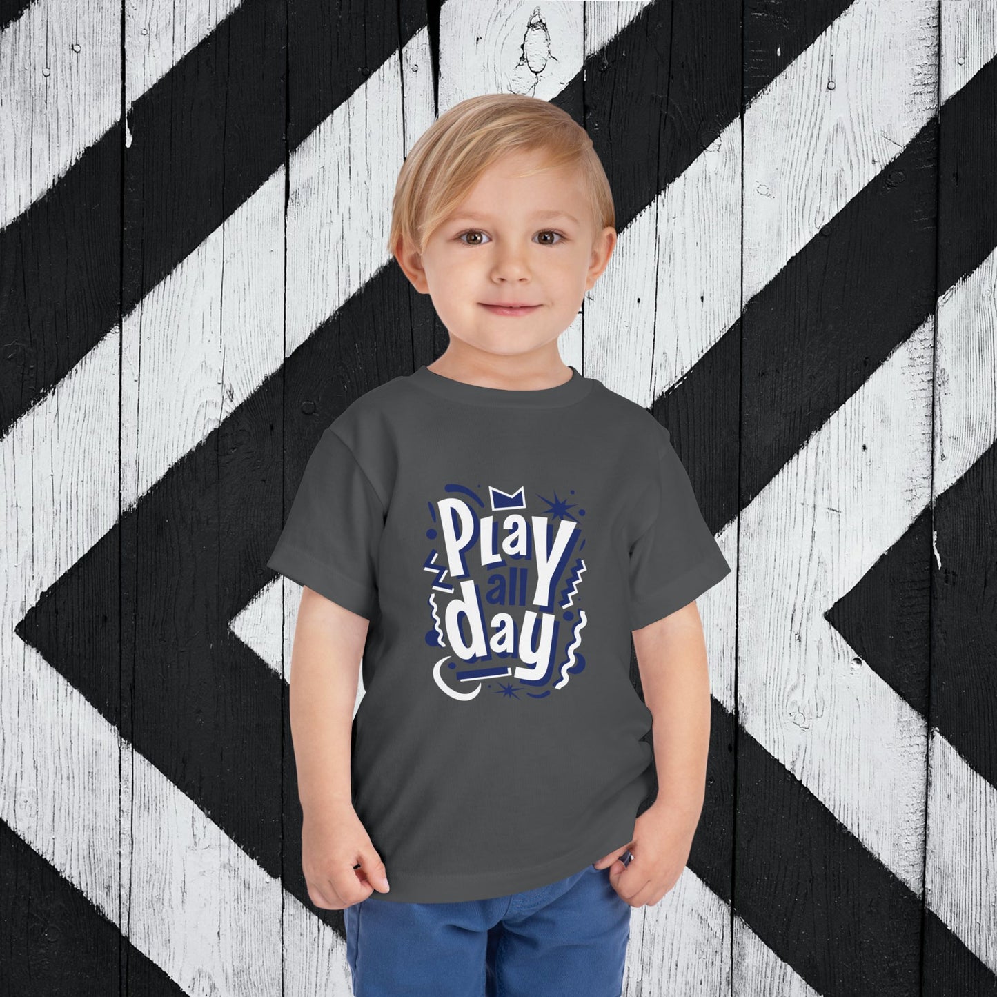 Fun Play All Day - Blue Toddler Short Sleeve Tee