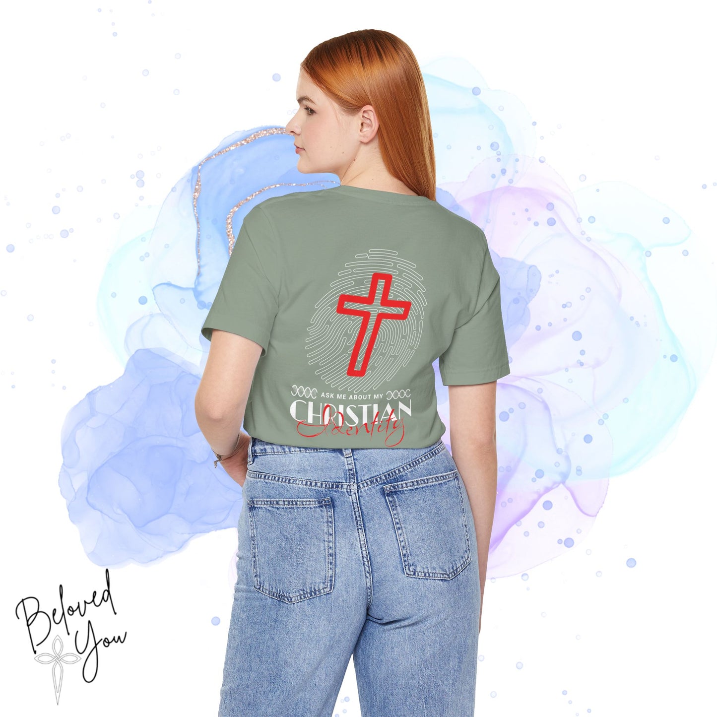 'Ask Me About My Christian Identity' - Unisex Jersey Short Sleeve Tee