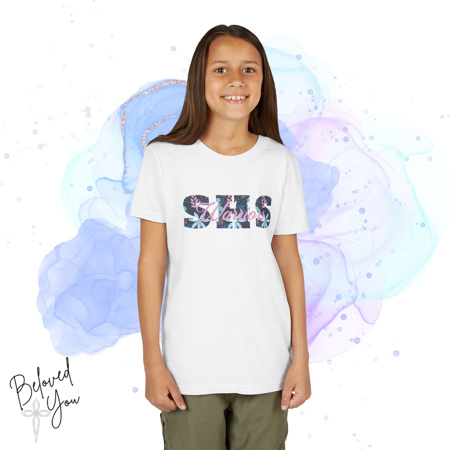 Warriors SHS Floral - Youth Short Sleeve Tee