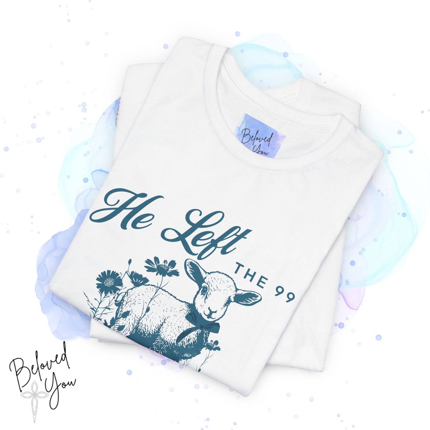 He Left the 99 For Me Tee - Vintage Faith Graphic Shirt