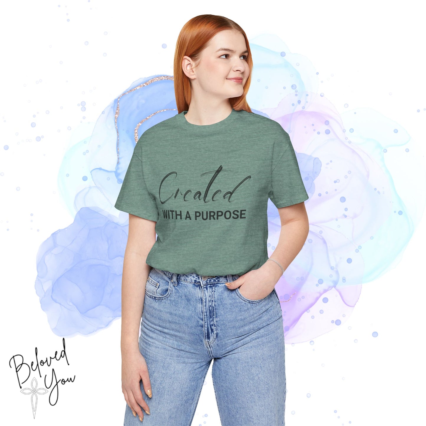 "Created with a Purpose" Jersey Tee | Inspirational Casual Wear