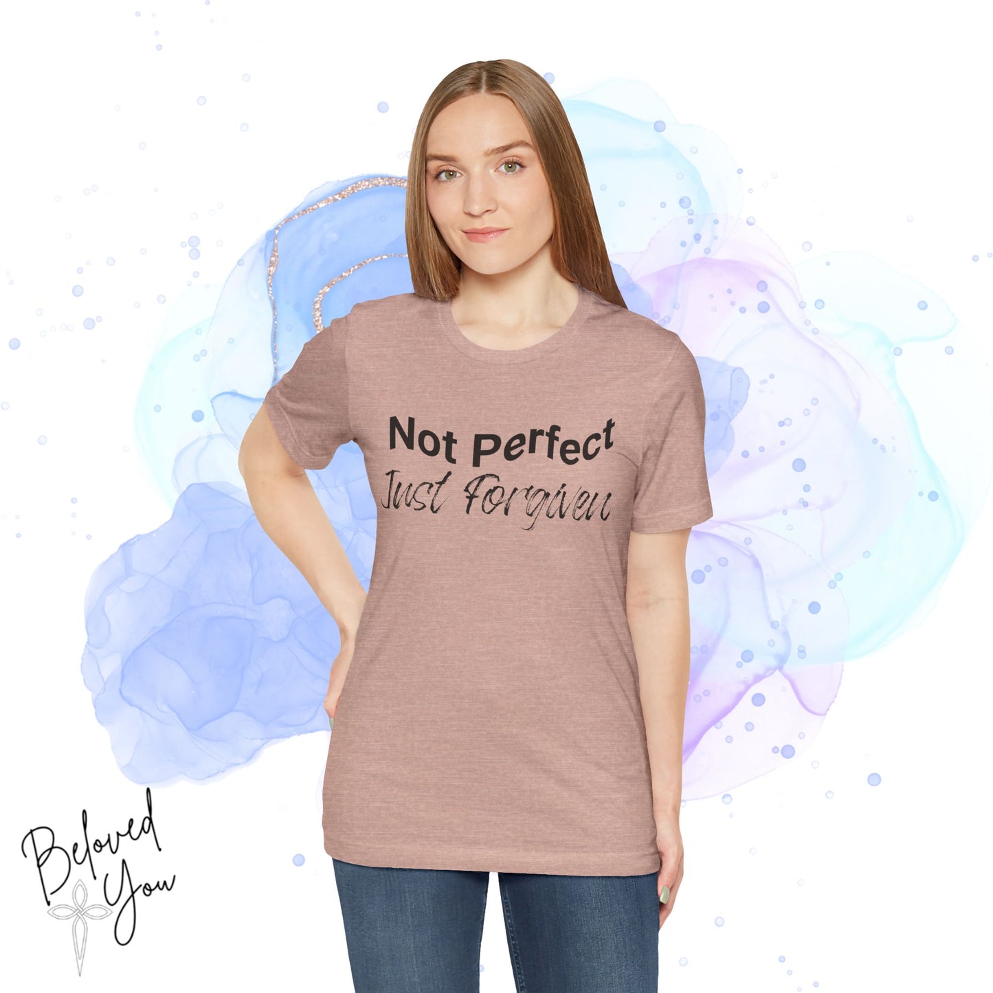 'Not Perfect Just Forgiven' Short Sleeve Tee - Inspirational Casual T-Shirt for Everyday Wear
