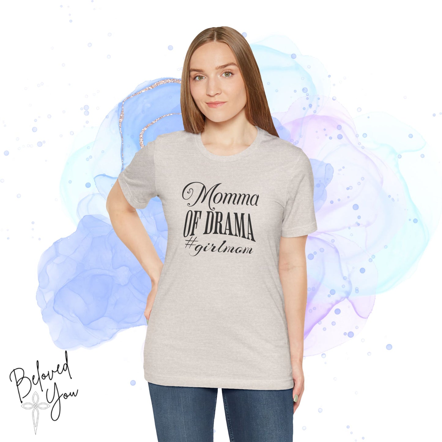 Momma of Drama #GirlMom Jersey Tee