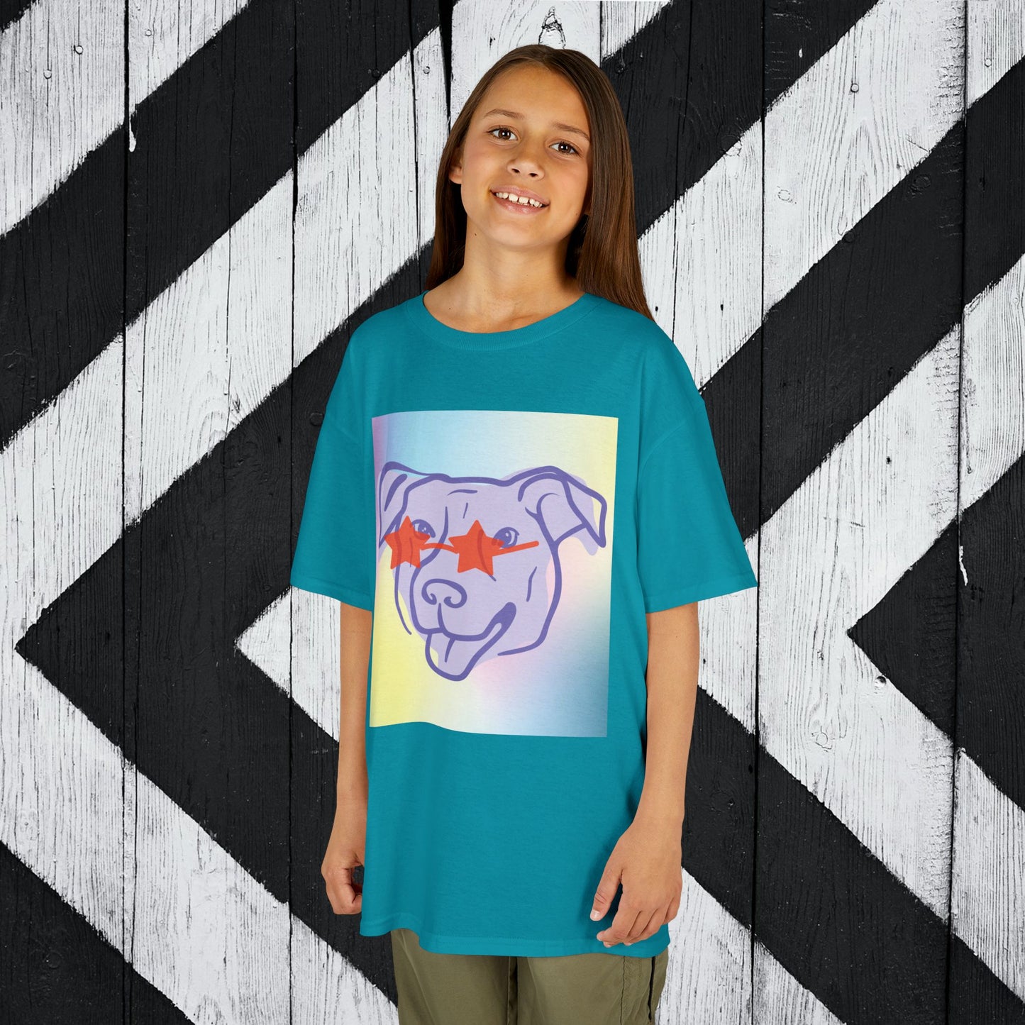 Colorful Dog Graphic Kids Tee - Fun Pet Lover Shirt