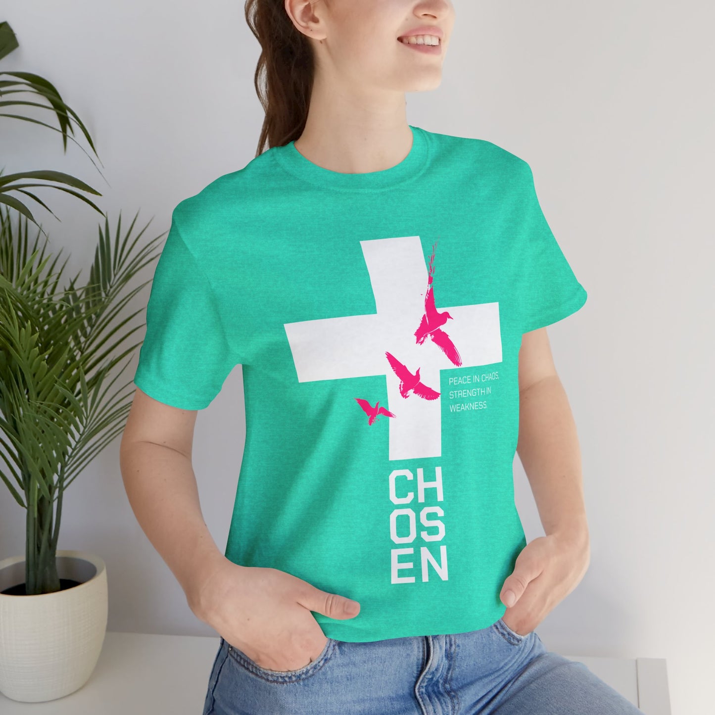 'Chosen' - Pink Unisex Inspirational Tee