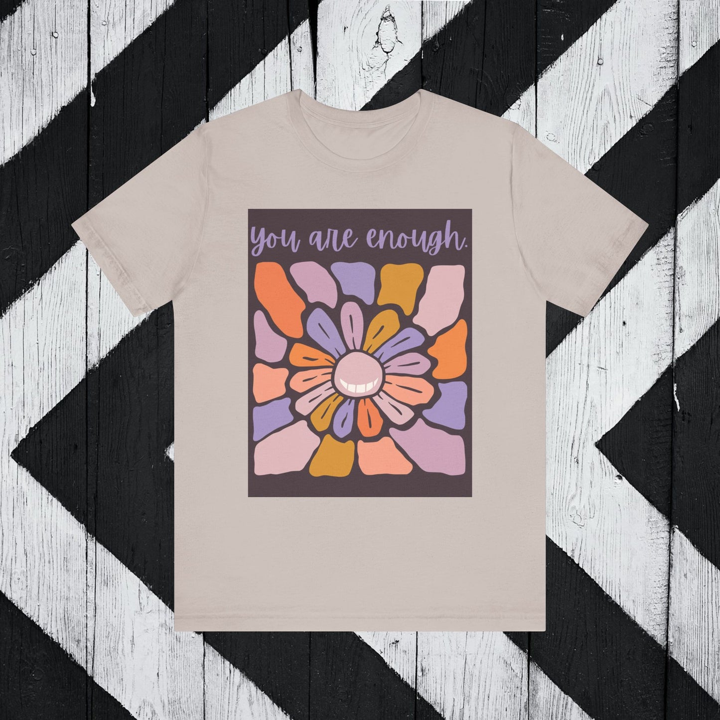 You Are Enough Floral Unisex Jersey Tee - Positive Vibes T-Shirt