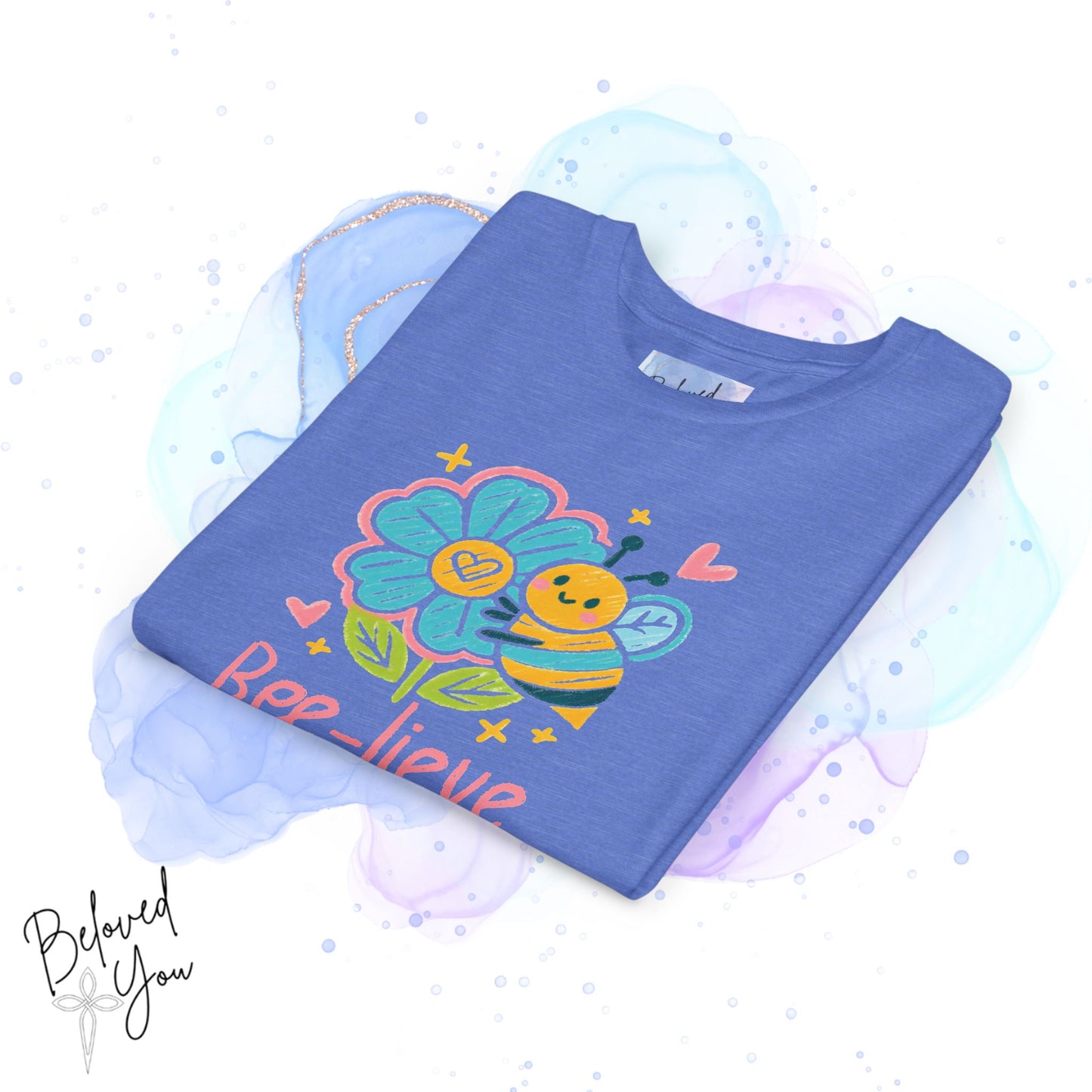 Bee-lieve in Magic Youth Short Sleeve Tee - Fun & Colorful Kids T-Shirt for Spring Celebrations