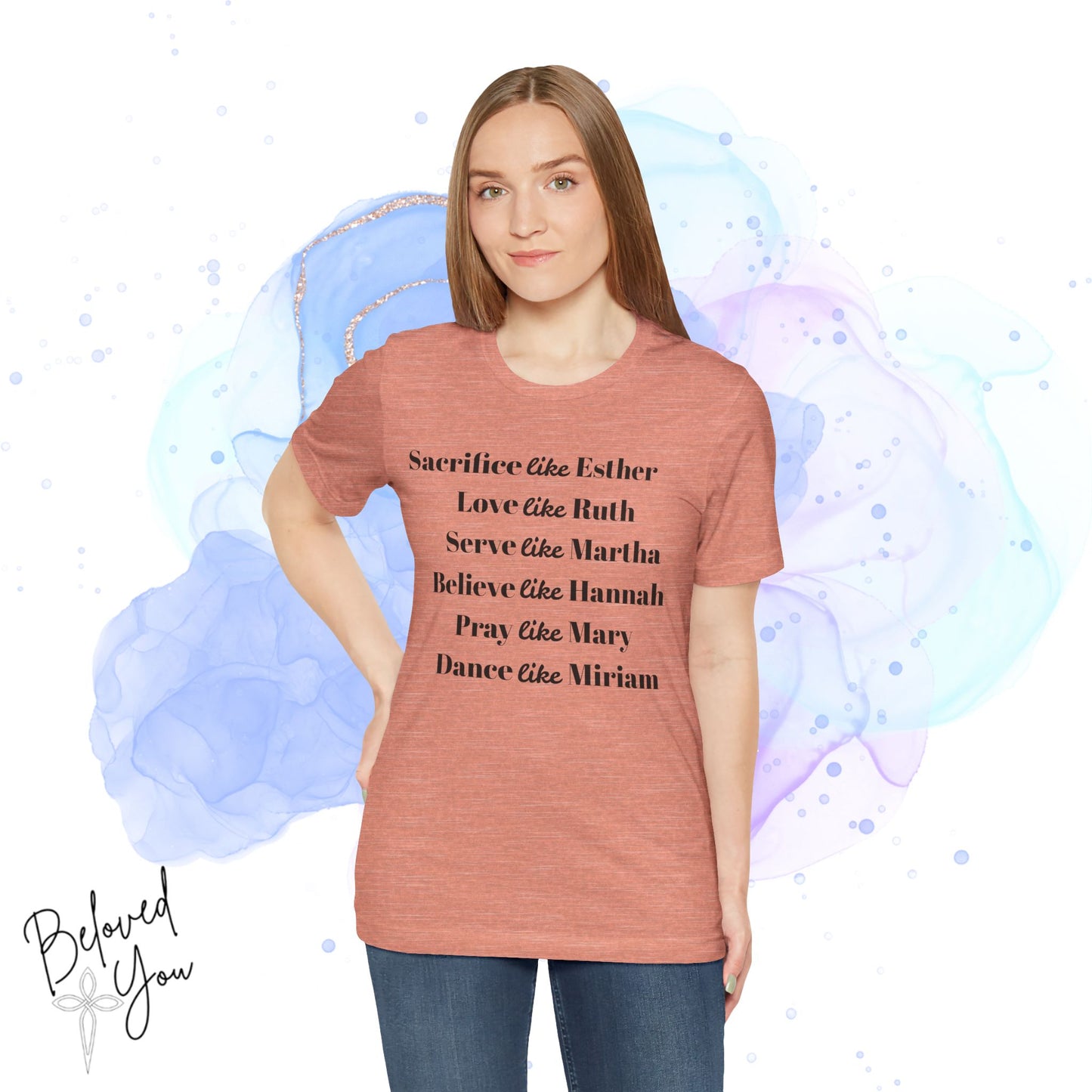 Sacrifice, Love, Serve, Believe, Pray, Dance - Inspirational Faith Tee