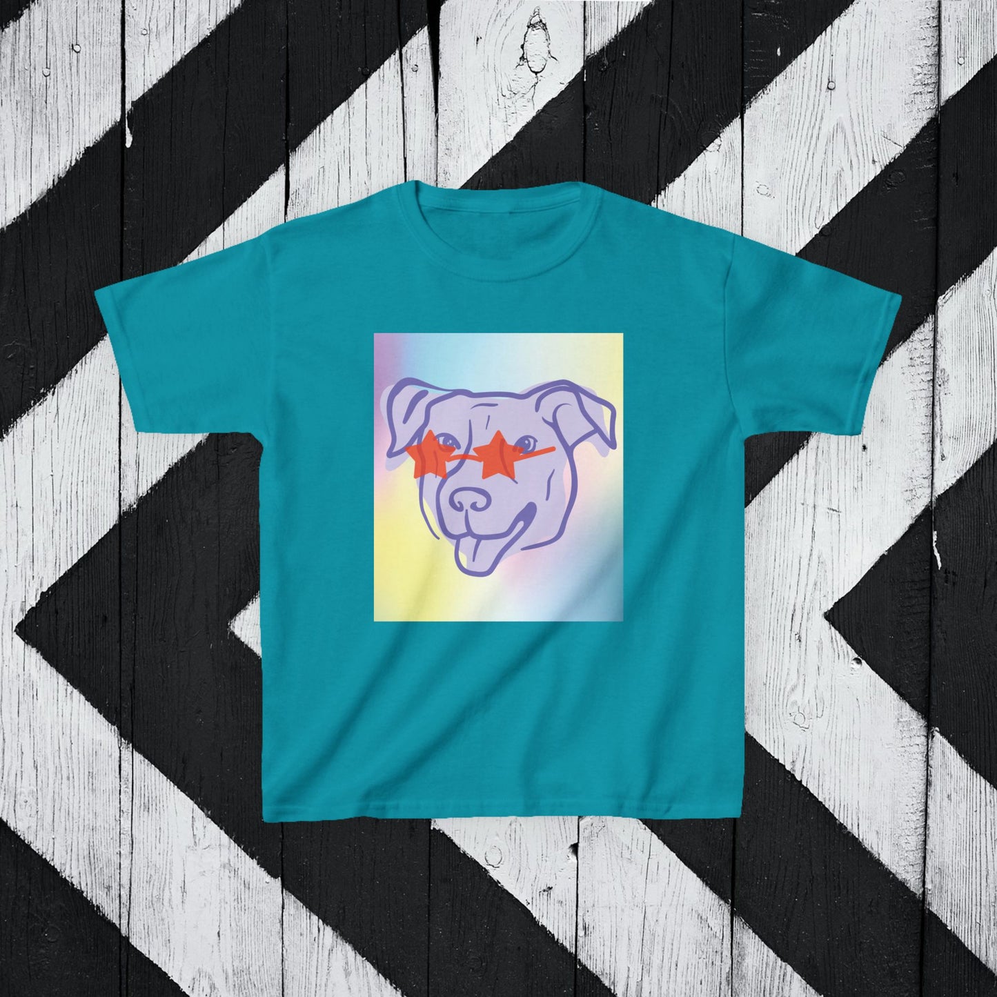 Colorful Dog Graphic Kids Tee - Fun Pet Lover Shirt