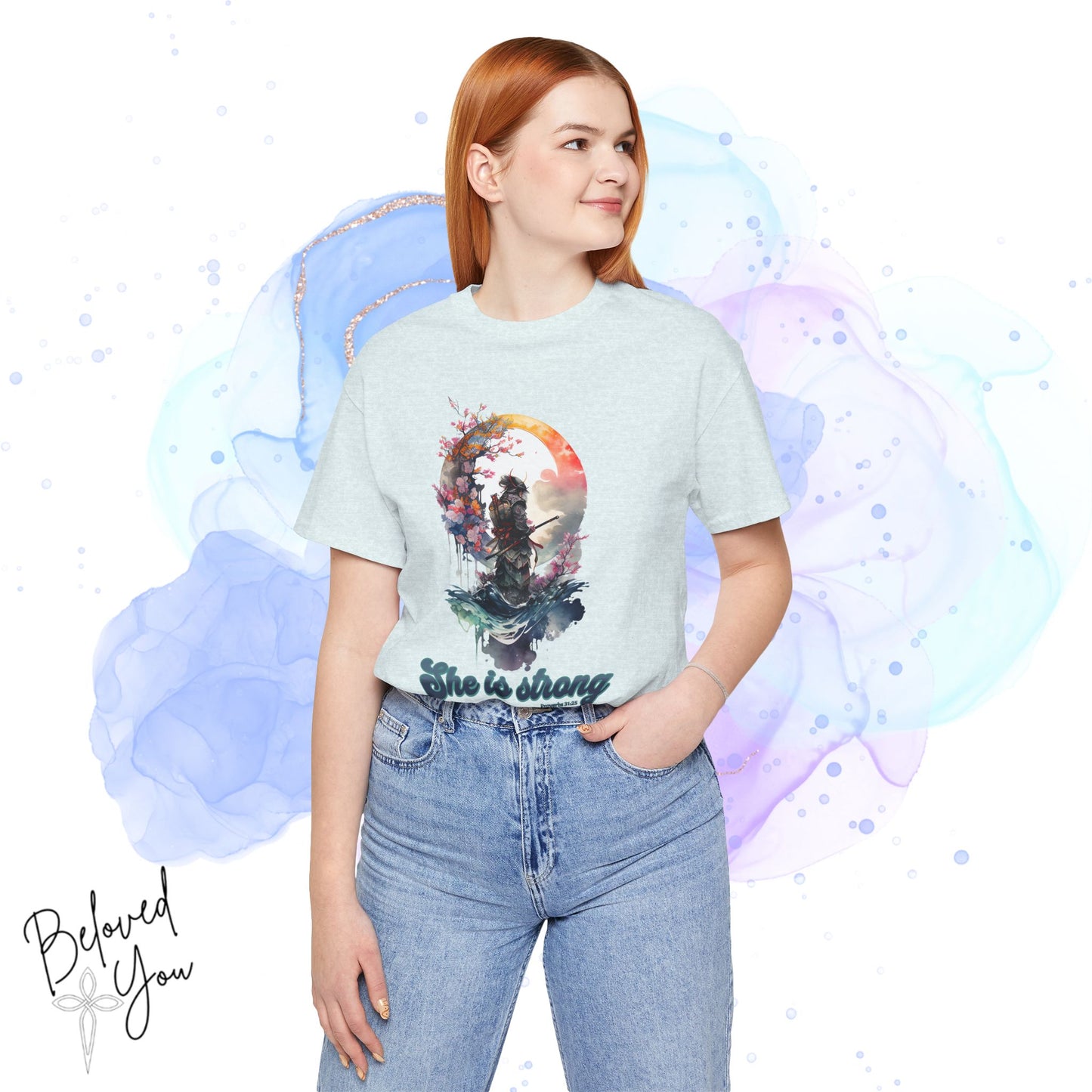 She Is Strong Proverbs 31:25 Short Sleeve T-shirt