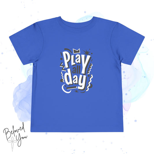 Fun Play All Day - Black Toddler Short Sleeve Tee