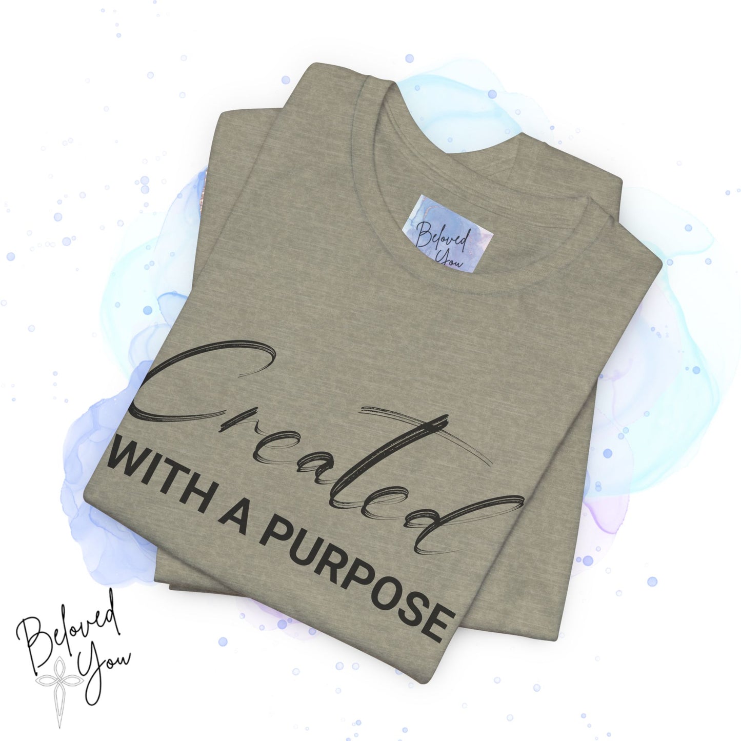 "Created with a Purpose" Jersey Tee | Inspirational Casual Wear