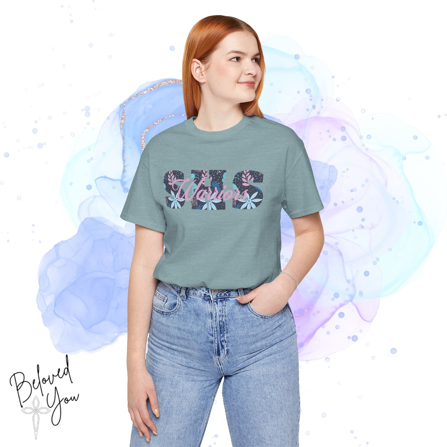 Warriors SHS Floral - Women's Short Sleeve Tee