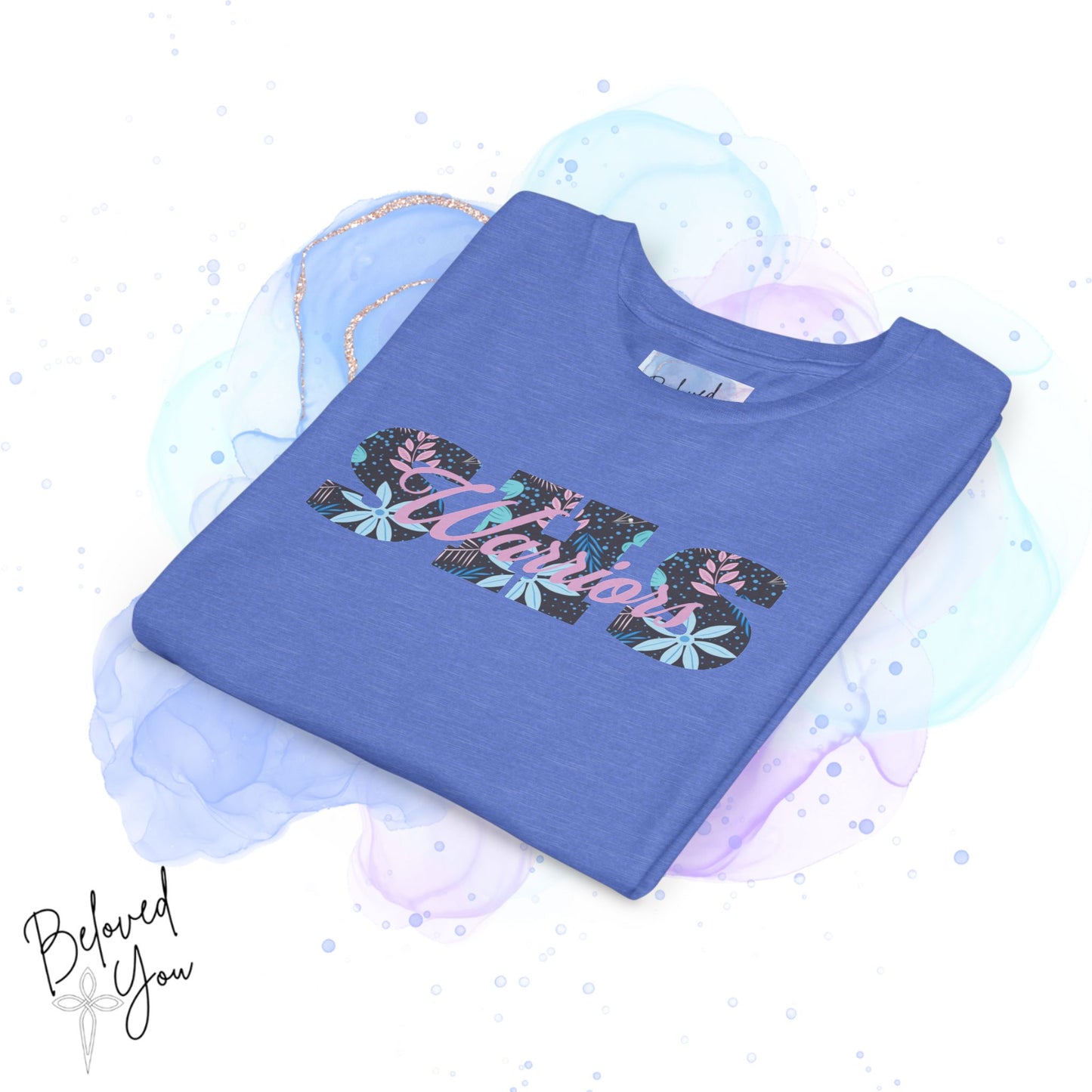 Warriors SHS Floral - Youth Short Sleeve Tee