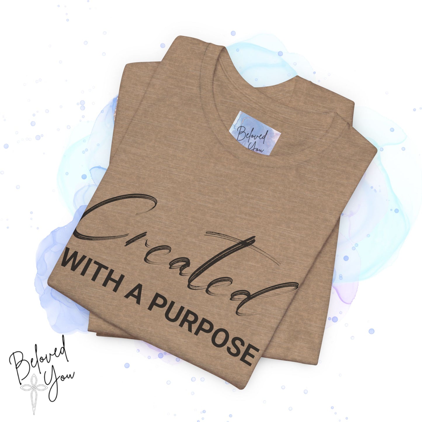 "Created with a Purpose" Jersey Tee | Inspirational Casual Wear