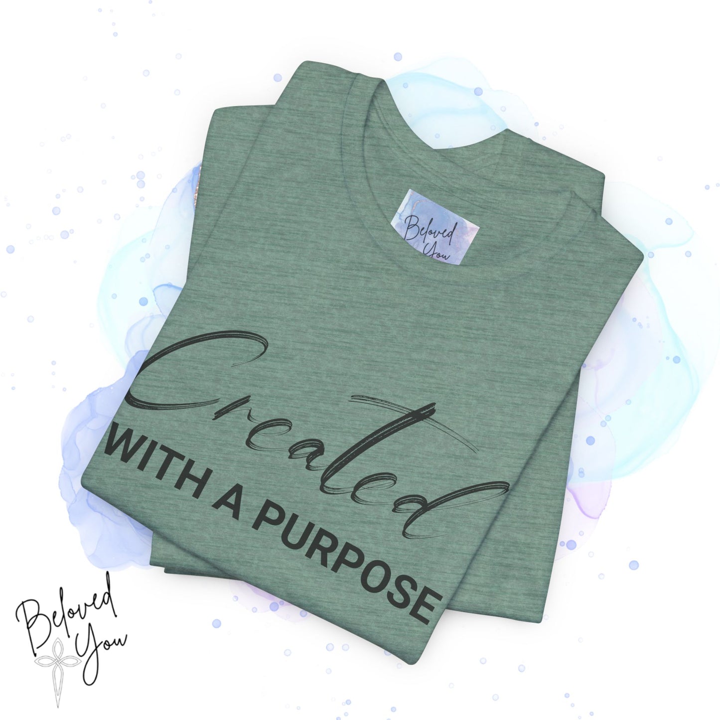 "Created with a Purpose" Jersey Tee | Inspirational Casual Wear