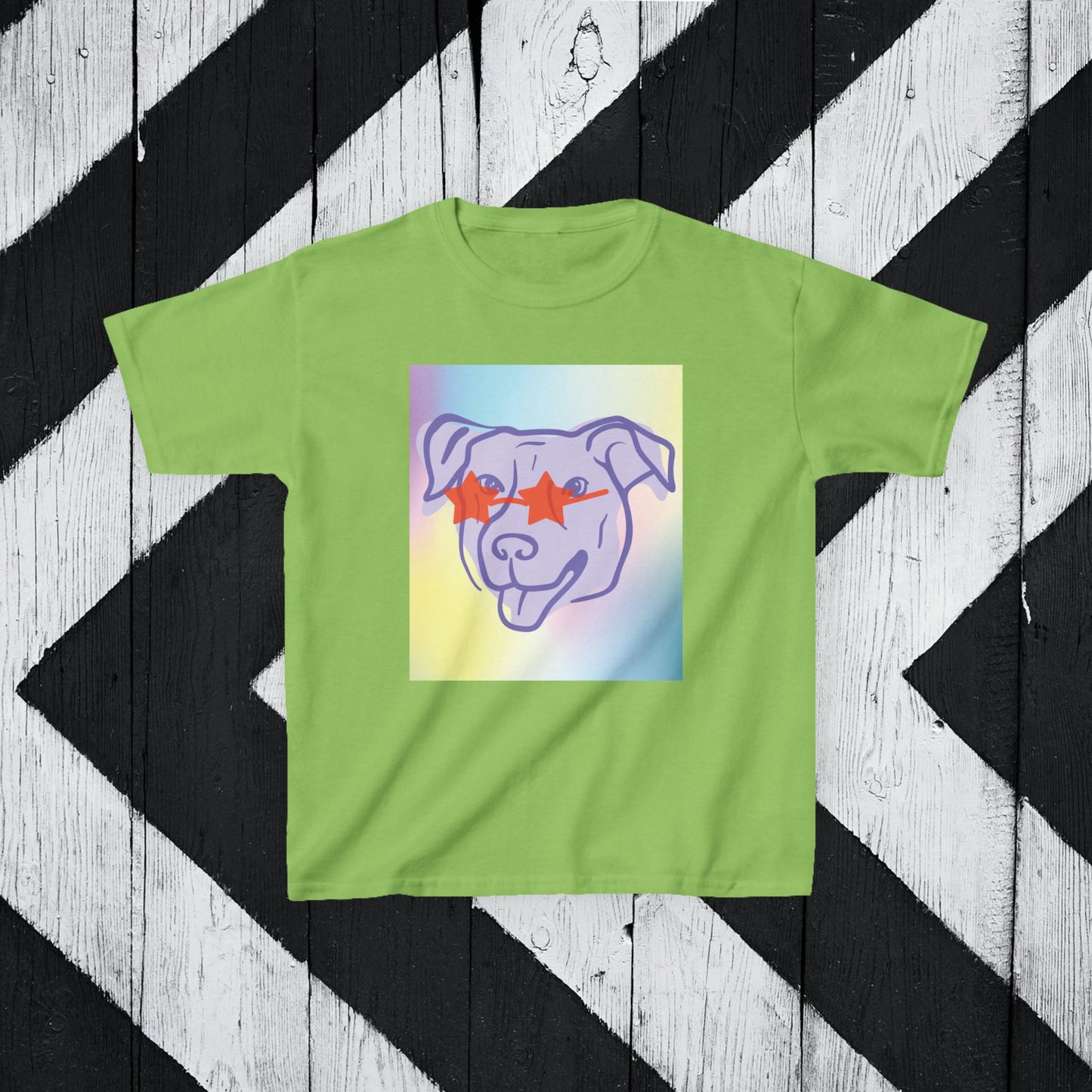 Colorful Dog Graphic Kids Tee - Fun Pet Lover Shirt