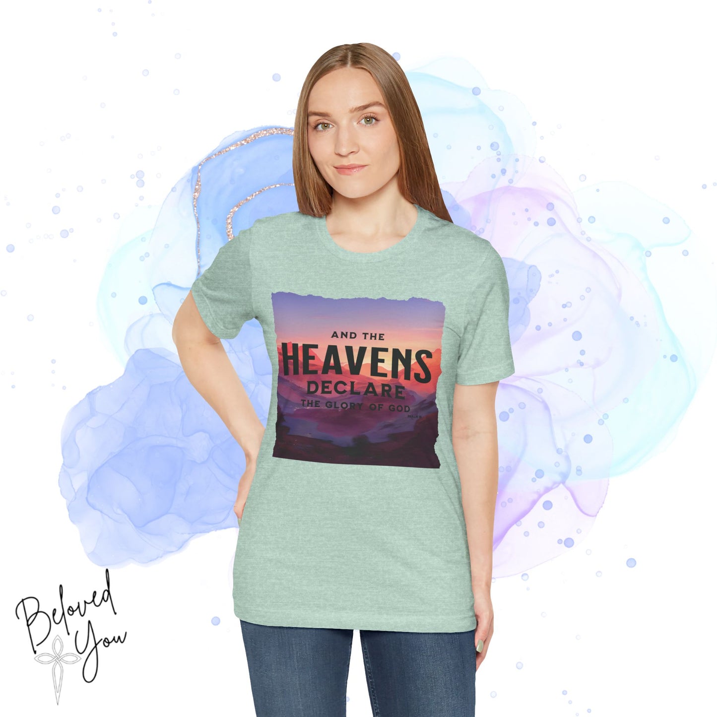 Heavens Declare Graphic Tee - Inspirational Unisex Jersey T-Shirt