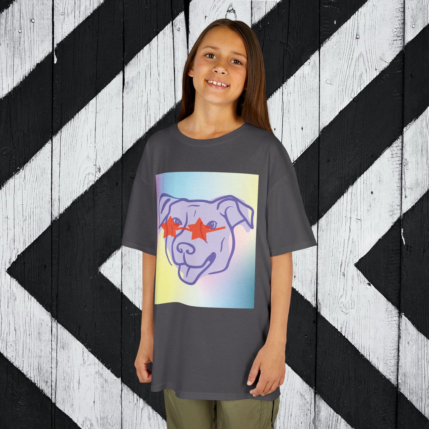 Colorful Dog Graphic Kids Tee - Fun Pet Lover Shirt