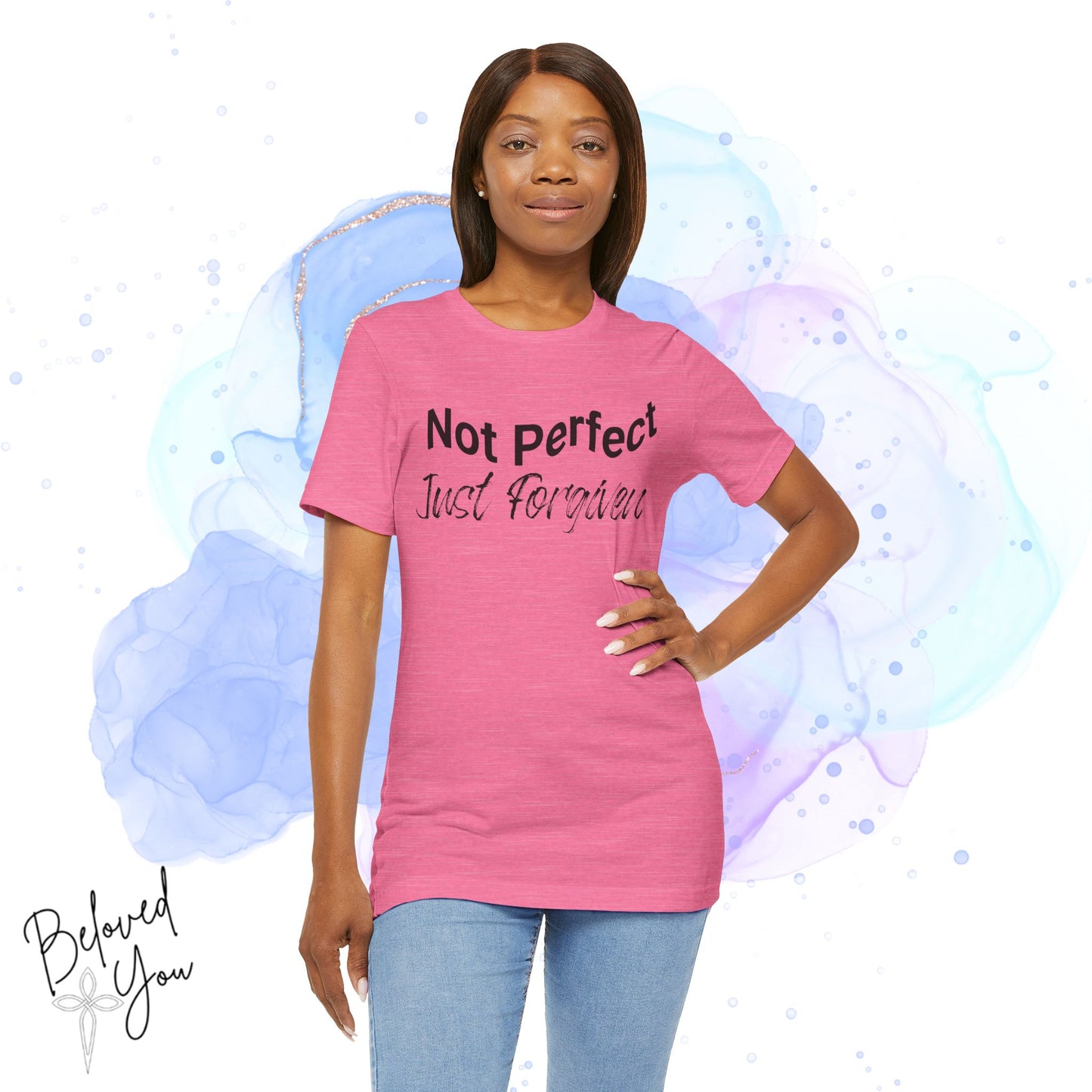 'Not Perfect Just Forgiven' Short Sleeve Tee - Inspirational Casual T-Shirt for Everyday Wear