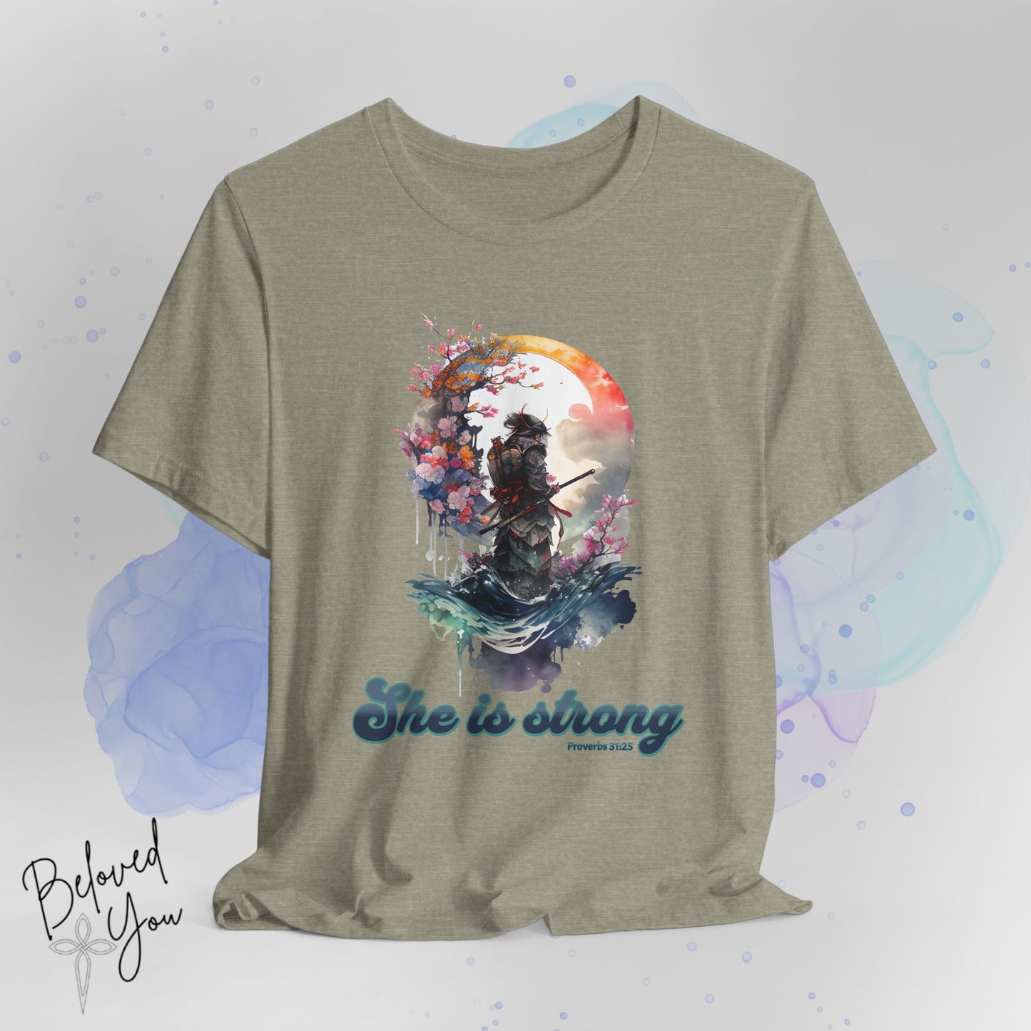 She Is Strong Proverbs 31:25 Short Sleeve T-shirt