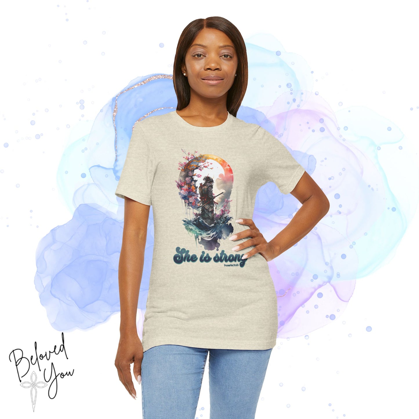 She Is Strong Proverbs 31:25 Short Sleeve T-shirt