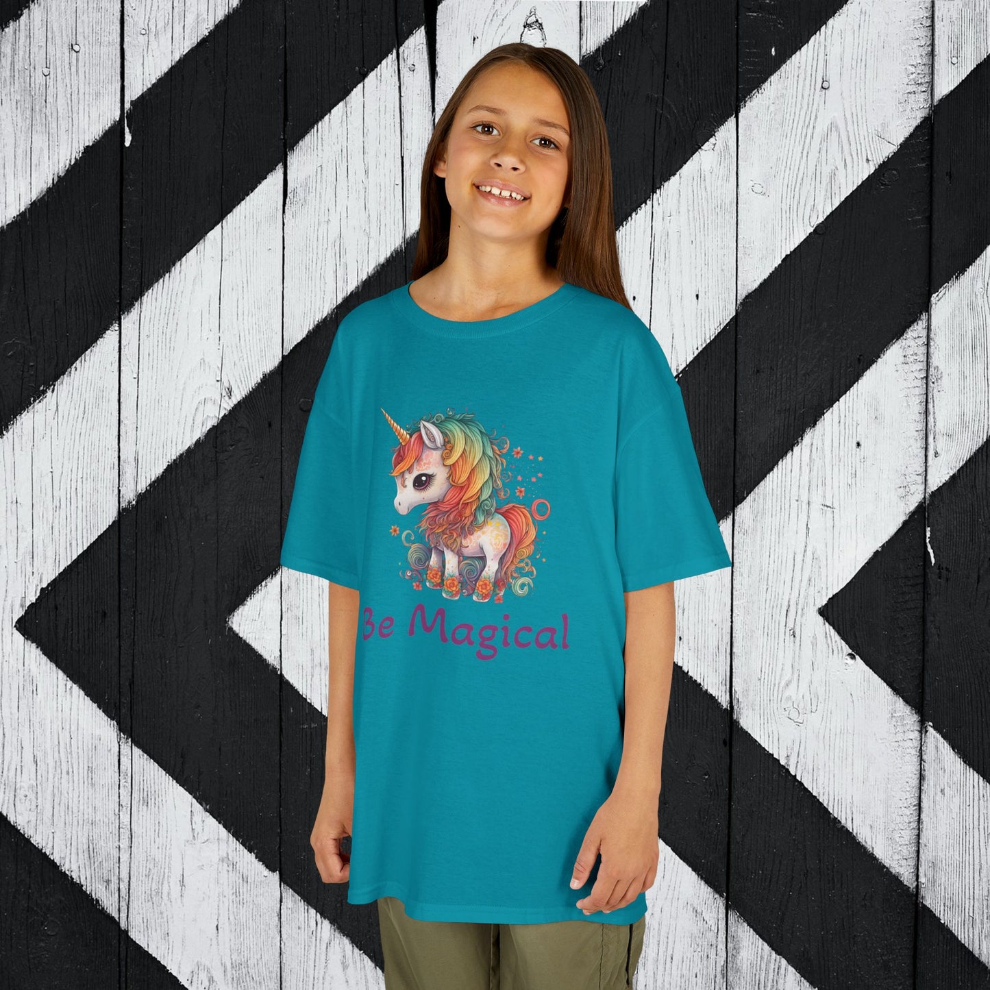 Kids Unicorn Tee - "Be Magical" Heavy Cotton T-Shirt