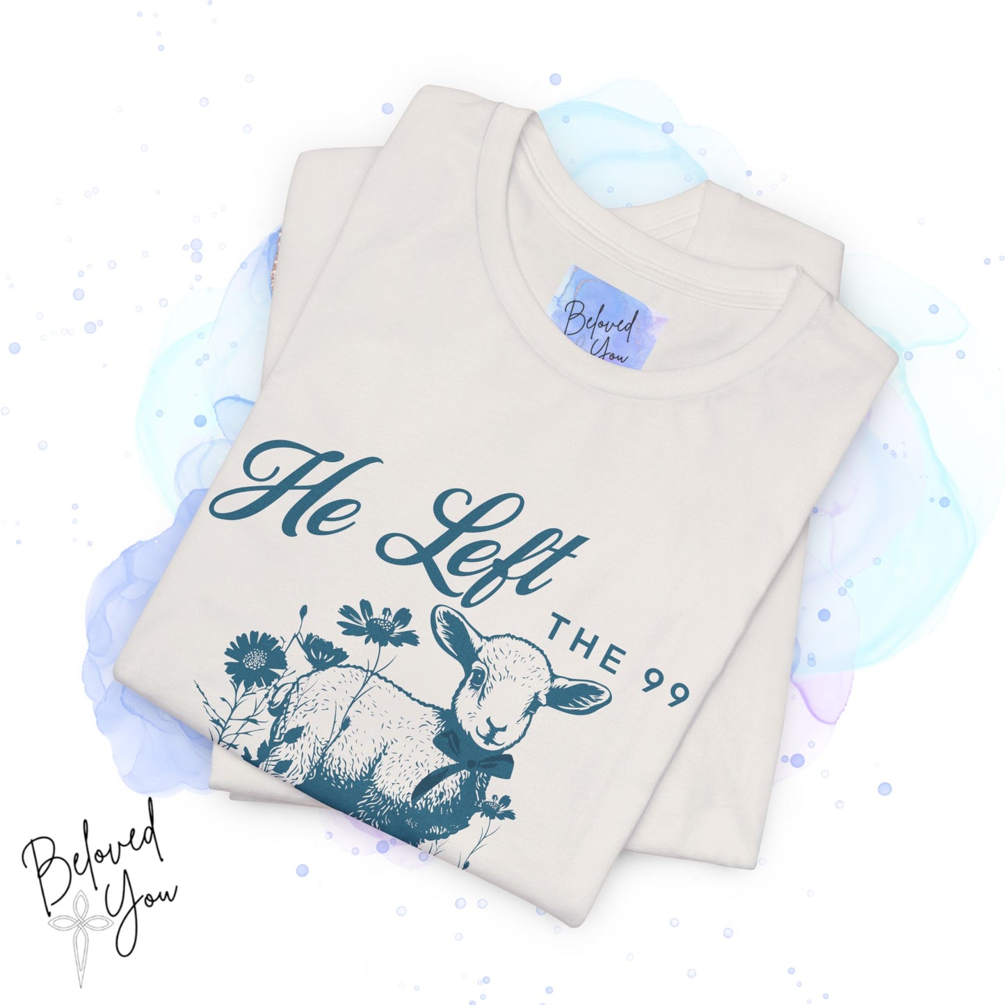 He Left the 99 For Me Tee - Vintage Faith Graphic Shirt