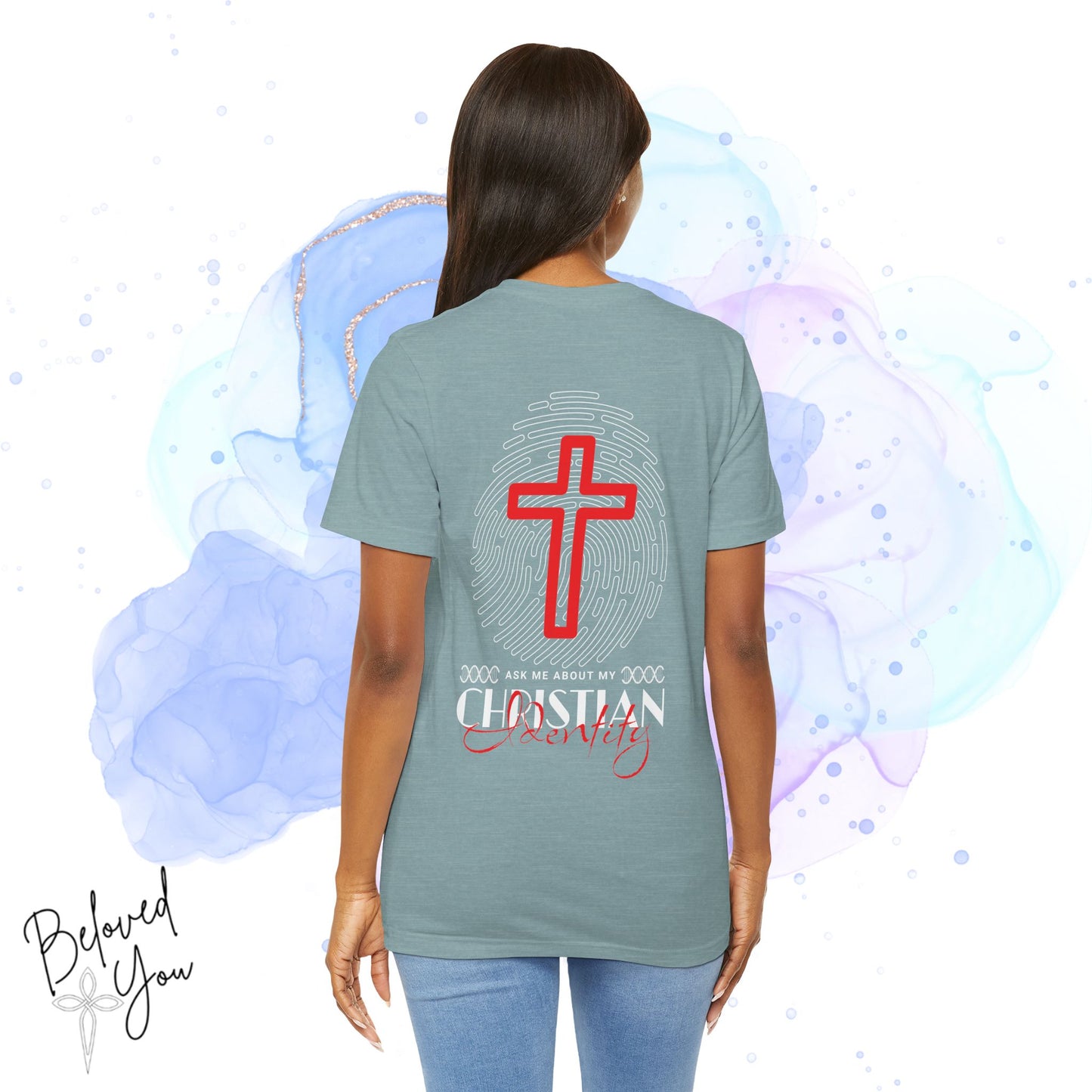 'Ask Me About My Christian Identity' - Unisex Jersey Short Sleeve Tee