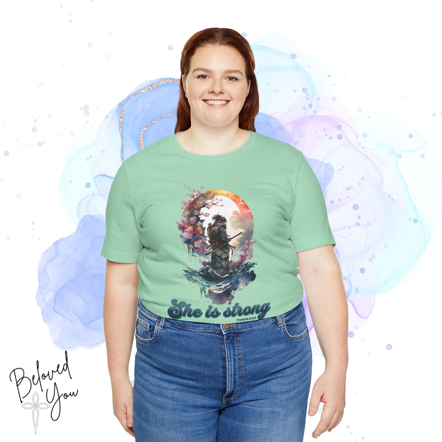 She Is Strong Proverbs 31:25 Short Sleeve T-shirt