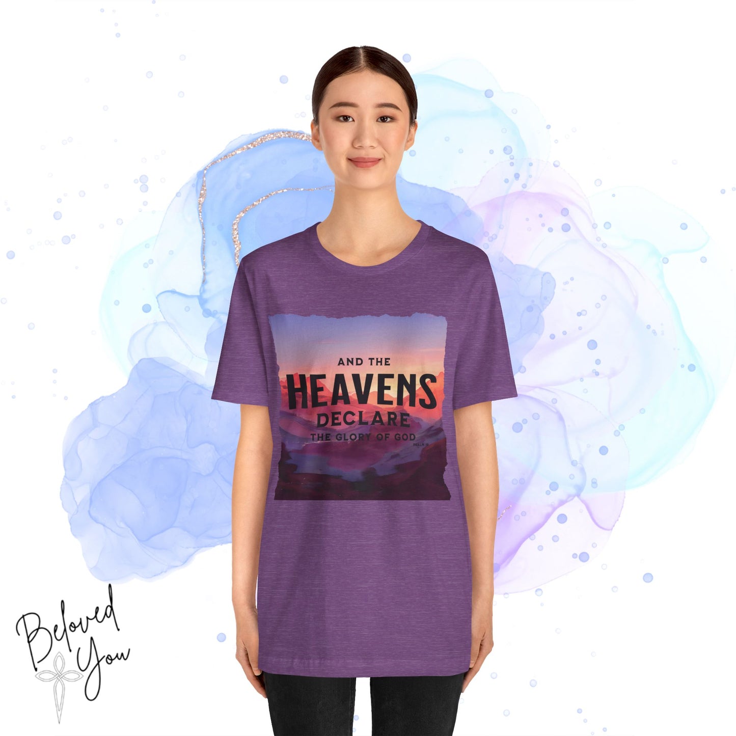 Heavens Declare Graphic Tee - Inspirational Unisex Jersey T-Shirt