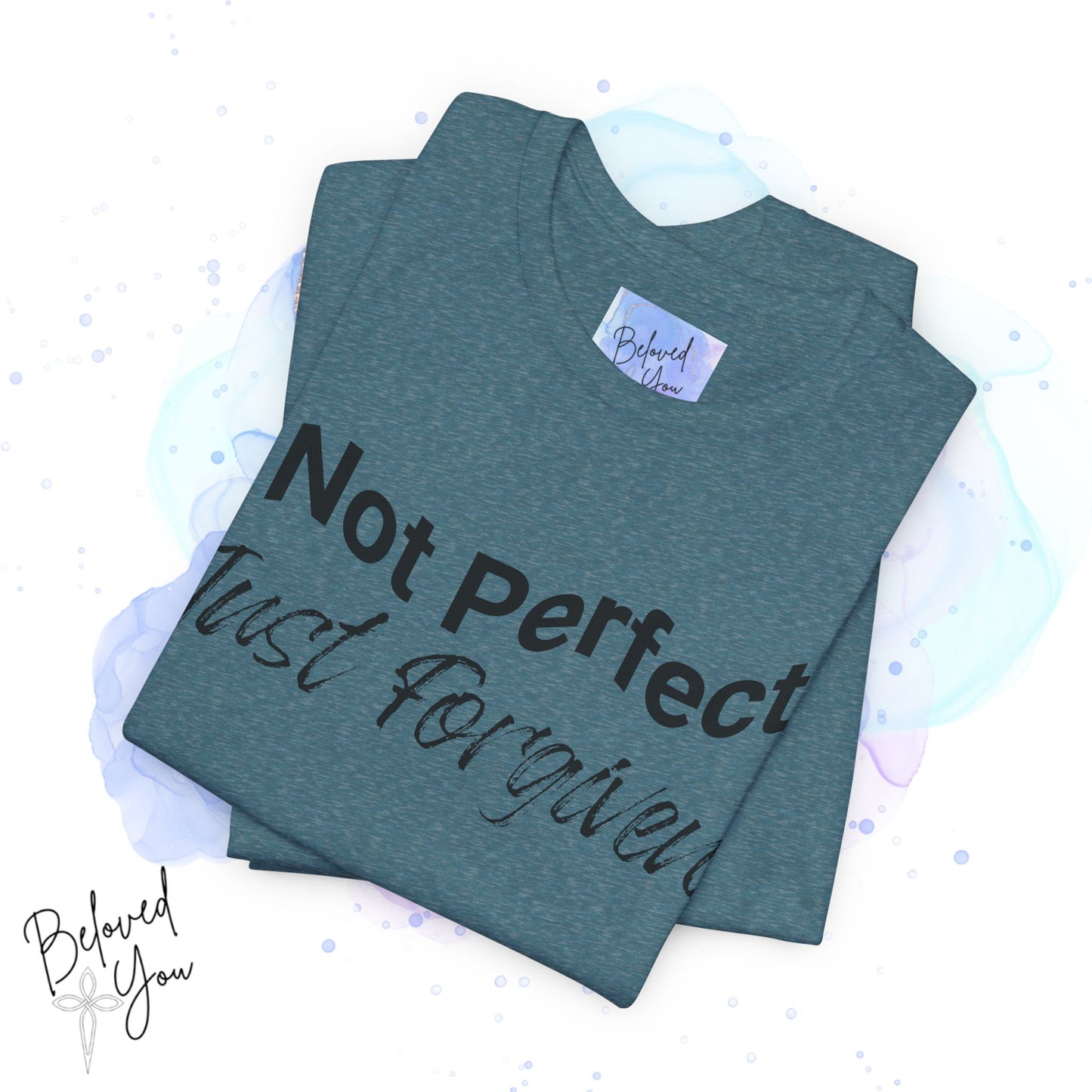 'Not Perfect Just Forgiven' Short Sleeve Tee - Inspirational Casual T-Shirt for Everyday Wear