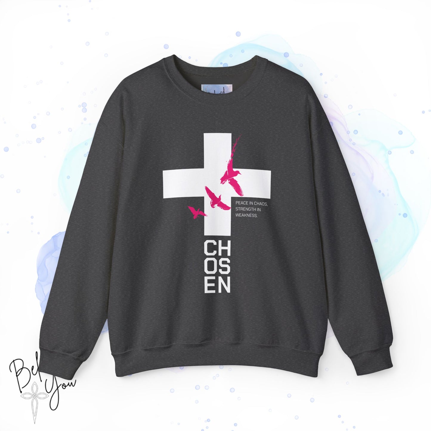 'Chosen' Pink - Unisex Heavy Blend™ Crewneck Sweatshirt