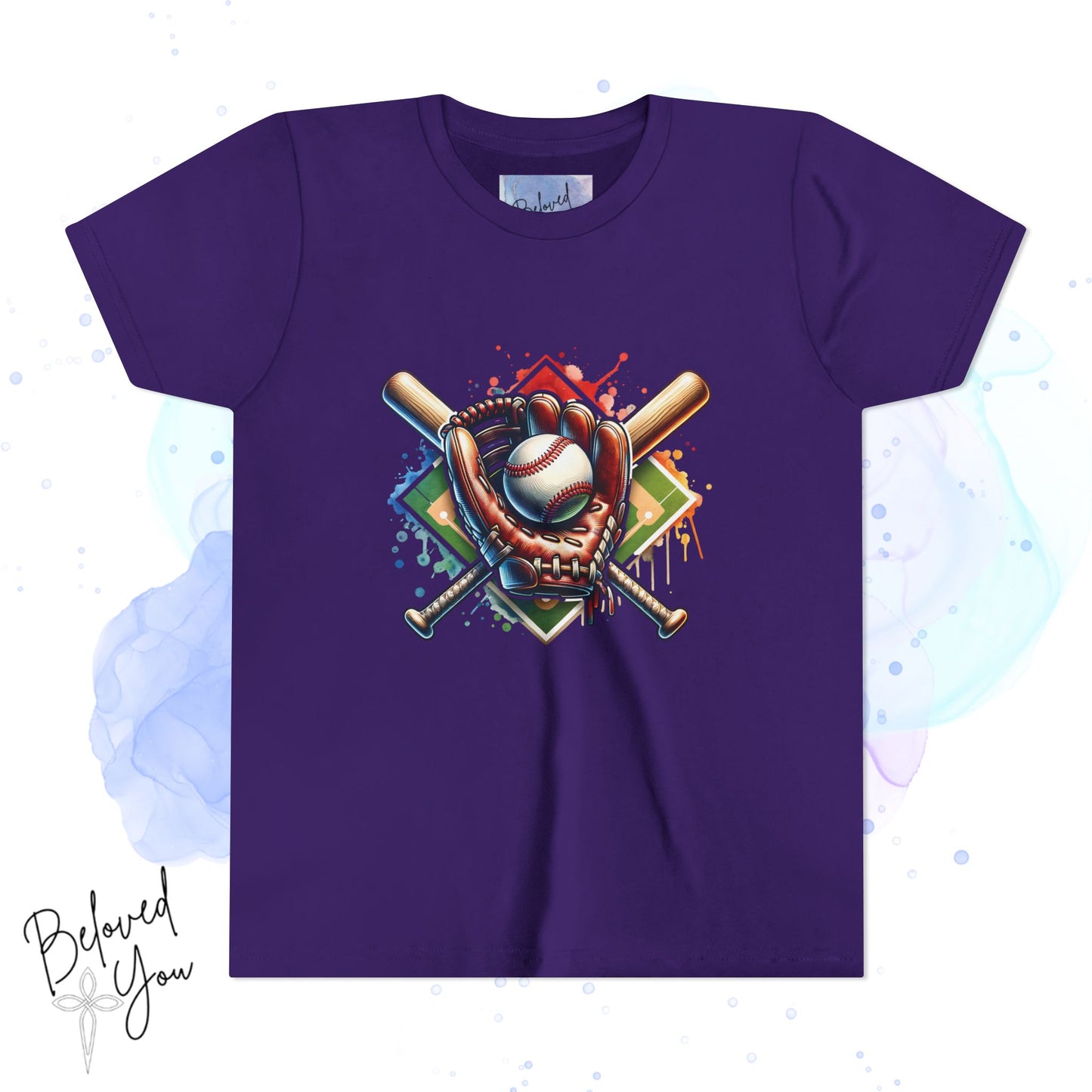 Youth Baseball Tee with Colorful Graphic