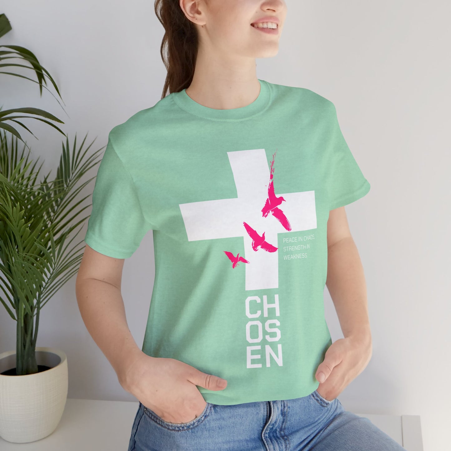 'Chosen' - Pink Unisex Inspirational Tee