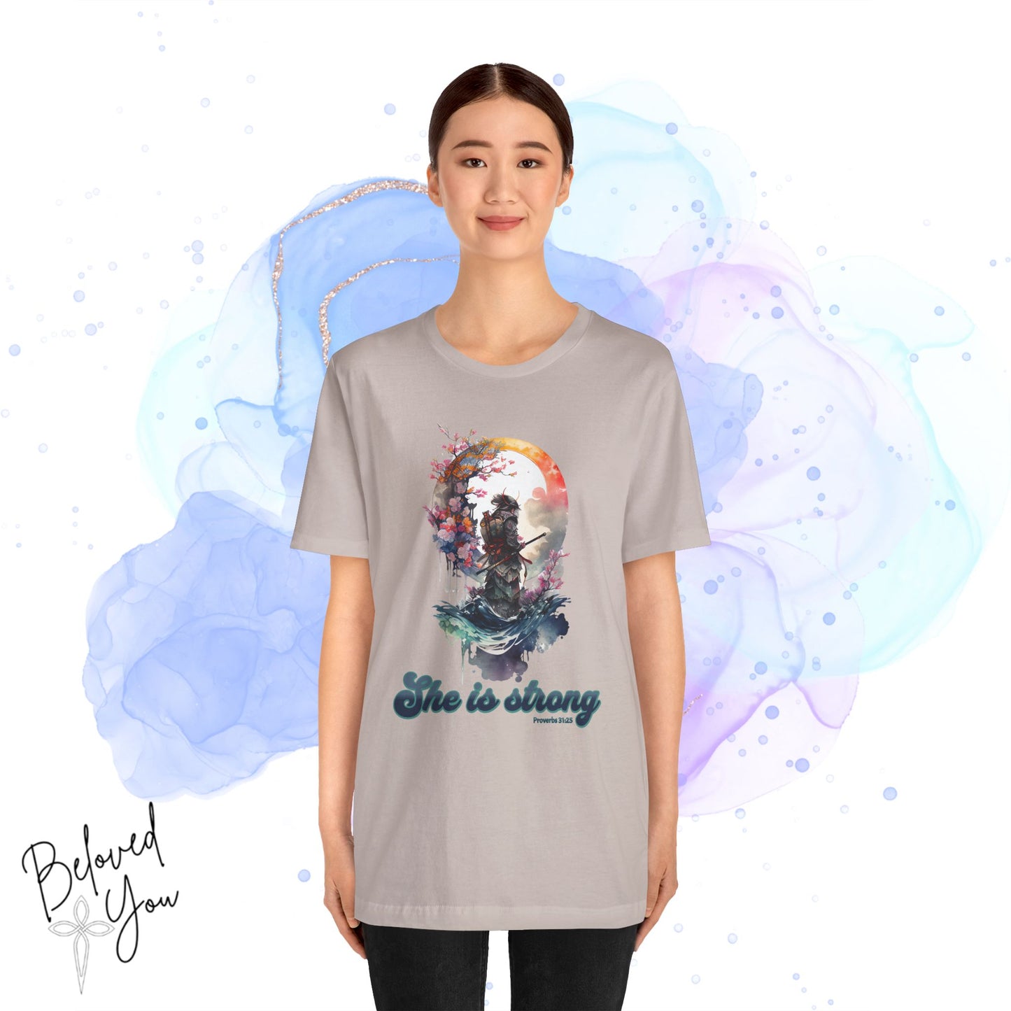 She Is Strong Proverbs 31:25 Short Sleeve T-shirt