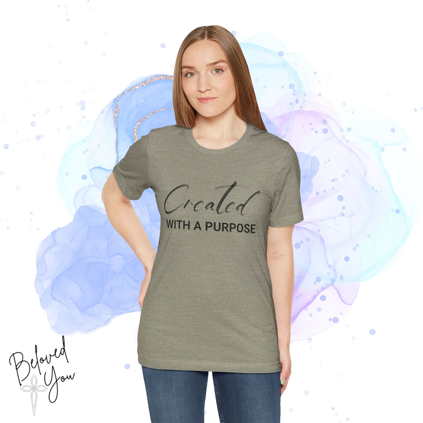 "Created with a Purpose" Jersey Tee | Inspirational Casual Wear