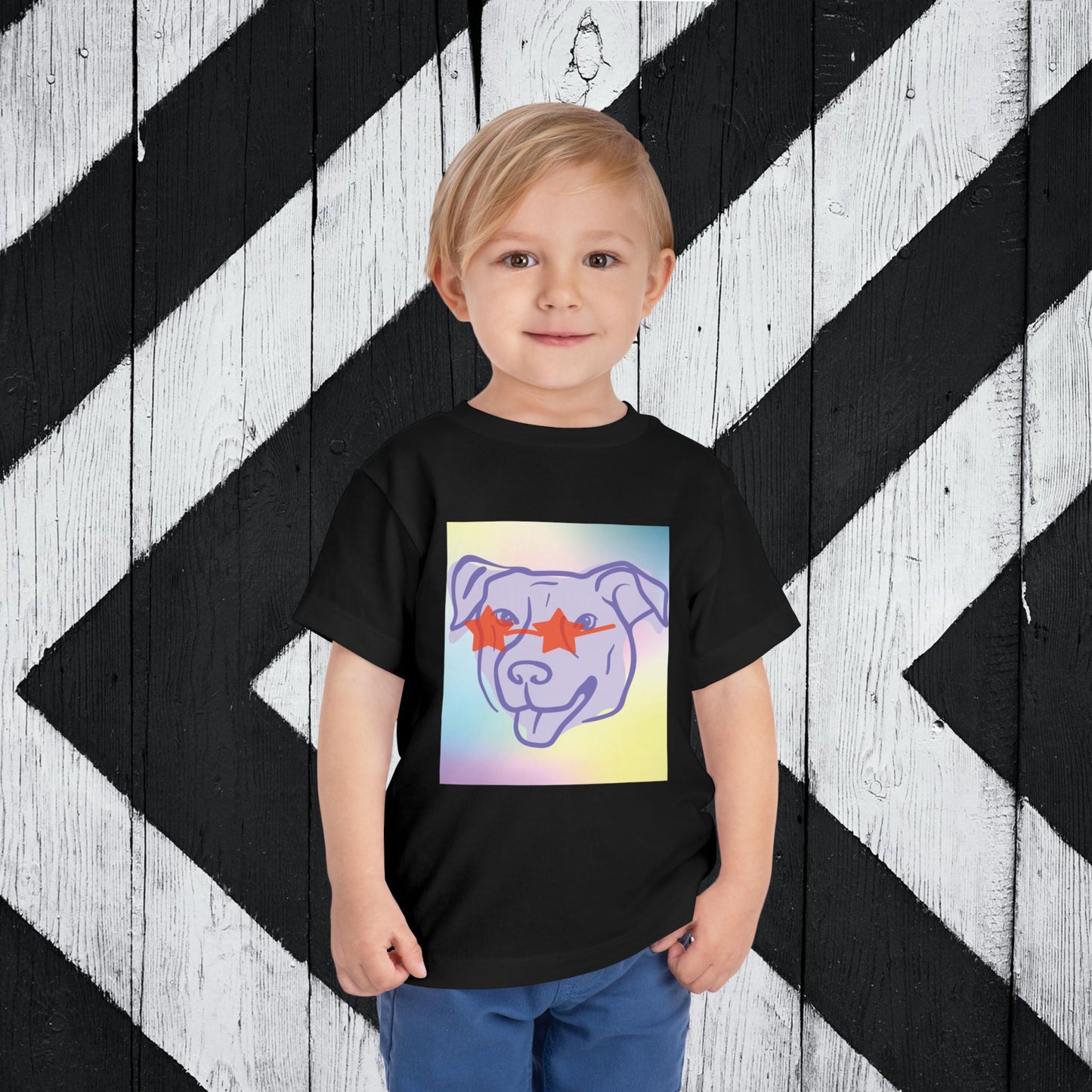 Cool Dog Toddler Short Sleeve Tee - Fun & Playful Design for Kids