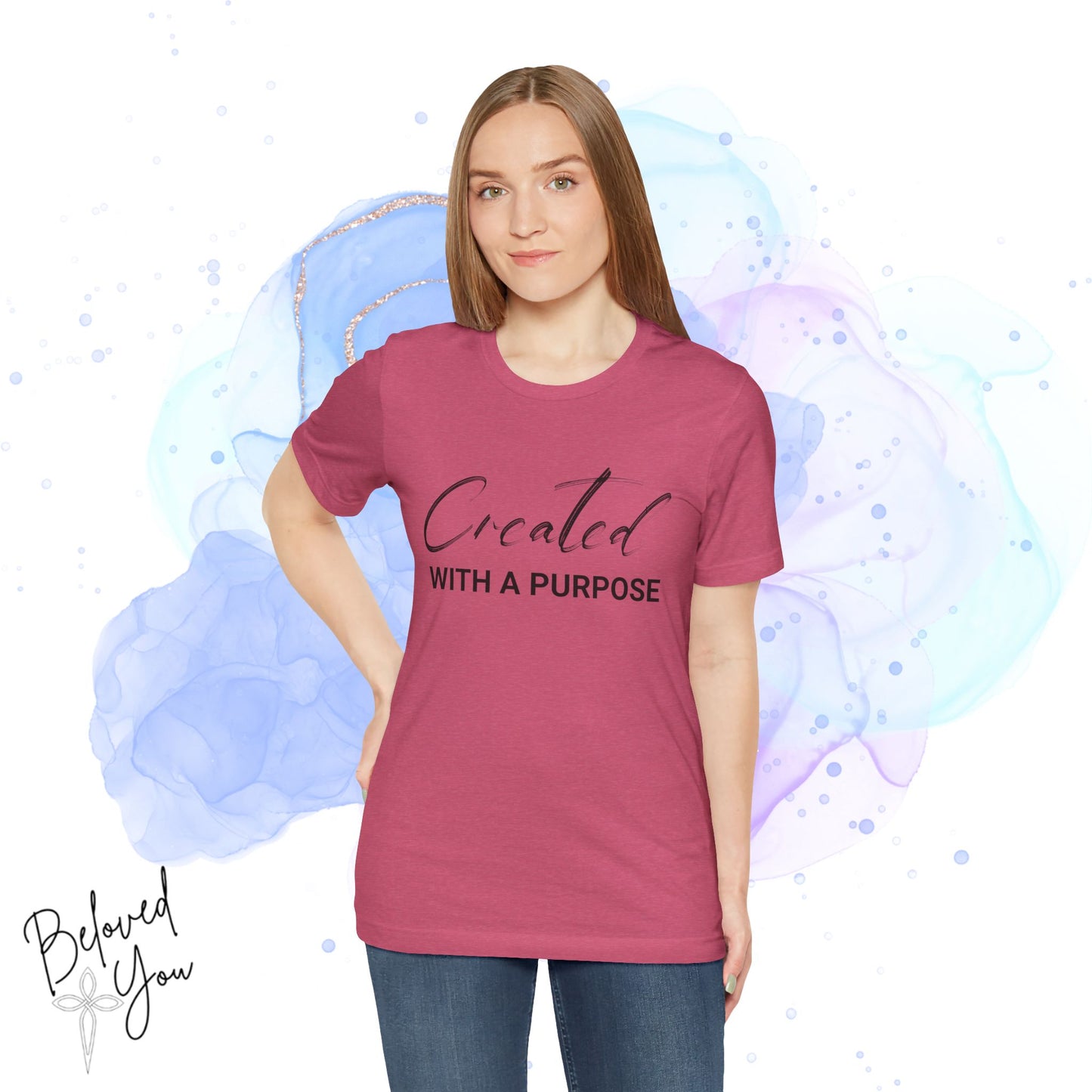 "Created with a Purpose" Jersey Tee | Inspirational Casual Wear