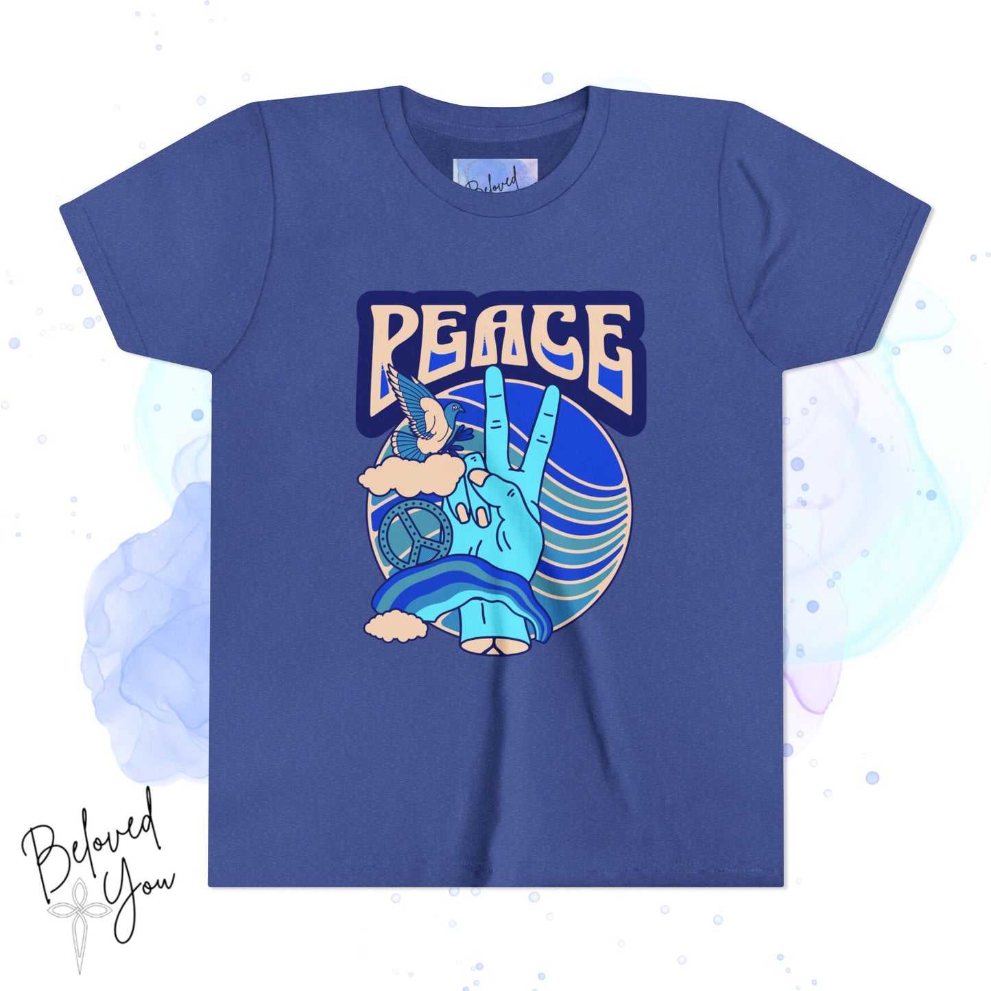 Youth Peace- Blue Short Sleeve Tee