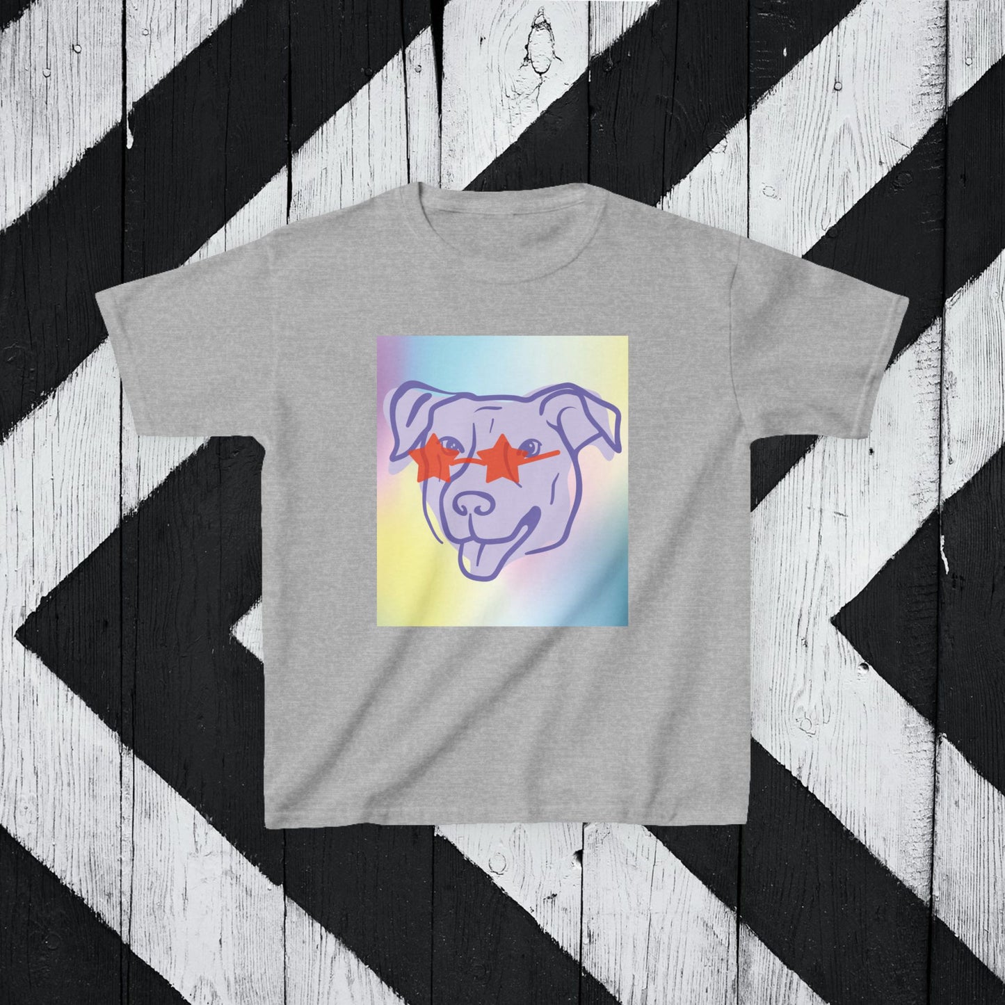 Colorful Dog Graphic Kids Tee - Fun Pet Lover Shirt